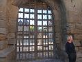 Christy at the Carcassone Castle gates